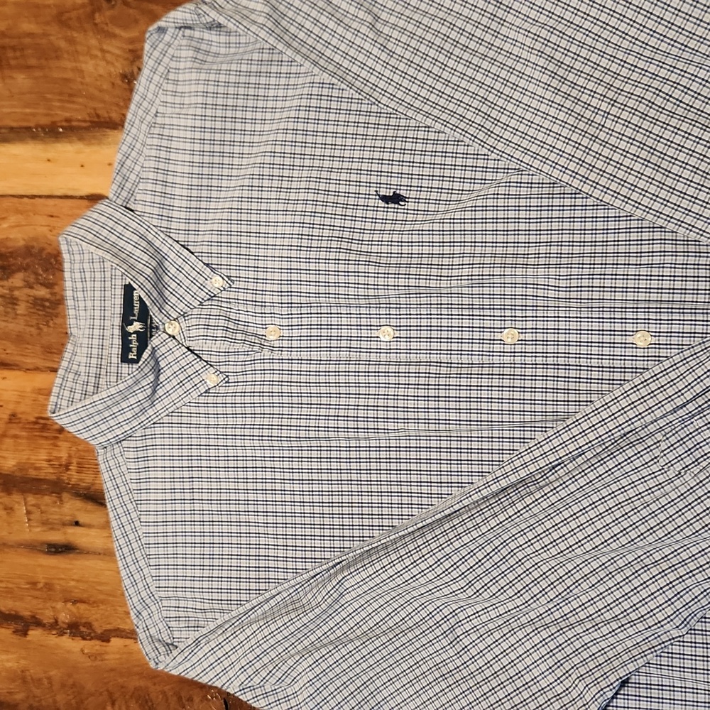 Ralph Lauren long sleeve checkered dress shirt